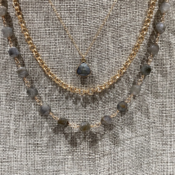 Layered Labrodorite necklace - Picture 7 of 8